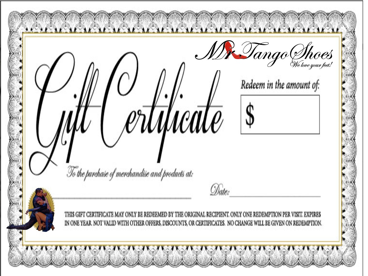 Gift certificate